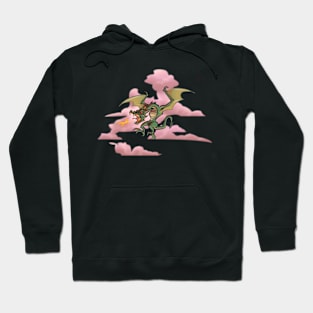 Dragon mascot with clouds Hoodie